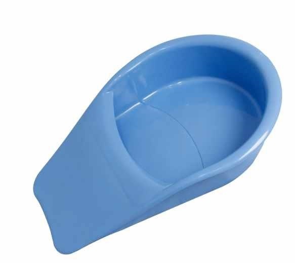 Blue conventional bedpan